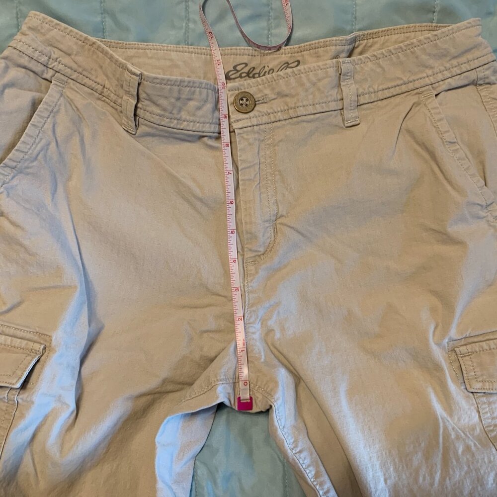 Two Pair Eddie Bauer Cropped Cargo Pants Size 12 - Picture 7 of 7